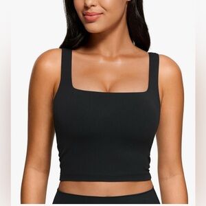 CRZ YOGA Butterluxe Square Neck Longline Sports Bra